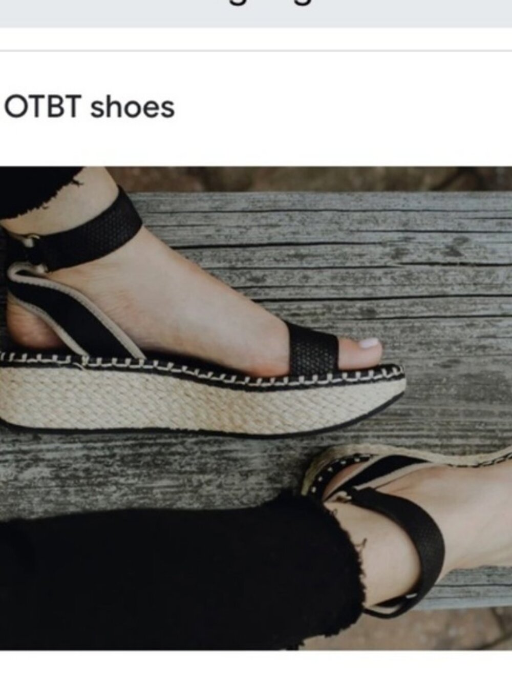 OTBT Reflector espadrilles Women's Black vacations beach casual office Y2K 11M